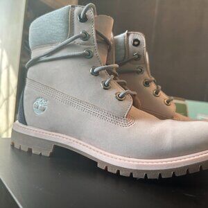 Women's Timberland Premium 6-Inch Lace-Up Waterproof Boot in Pink/Grey/Blue